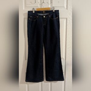 Vtg 7 For All Mankind Jerome Dalian Bootcut Jeans Dark Wash Y2K Collector Sz 29